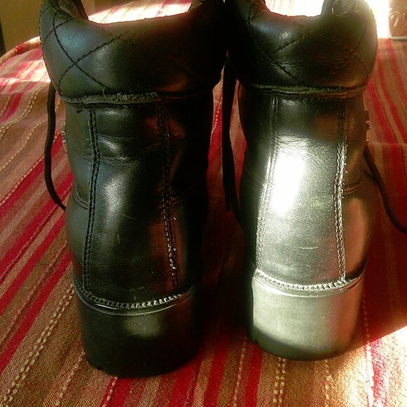 Harley Davidson Black Motoecycle Ankle Boot 9 - Picture 4 of 7